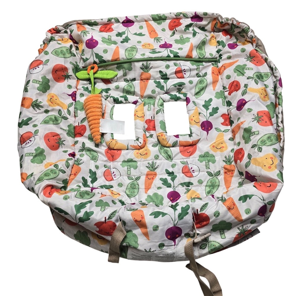 Boppy Shopping Cart High Chair Cover Garden Veggie Print White Unisex OS